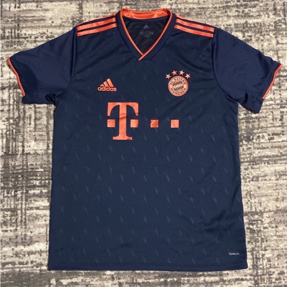 New Adidas FC Bayern Munich Third Jersey DW7411 Blue Size Large